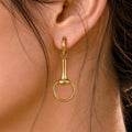 Odeza - Equestrian Horse Bit Earring in 14K Gold on Sterling Silver