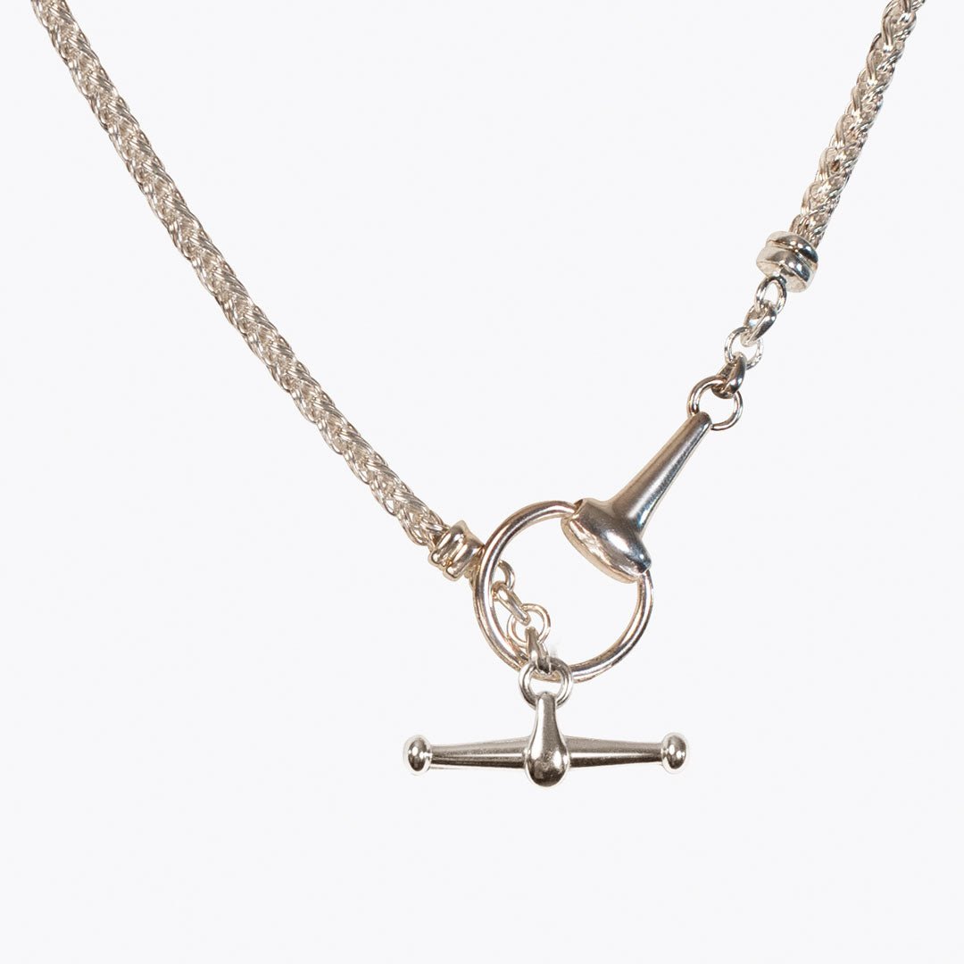 Odeza - Horse Bit Toggle Equestrian Necklace in Silver