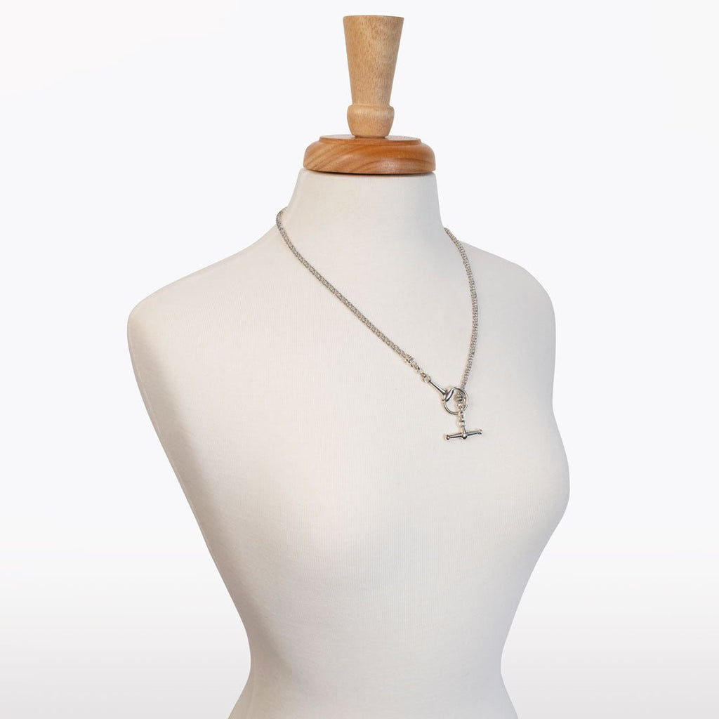 Odeza - Horse Bit Toggle Equestrian Necklace in Silver