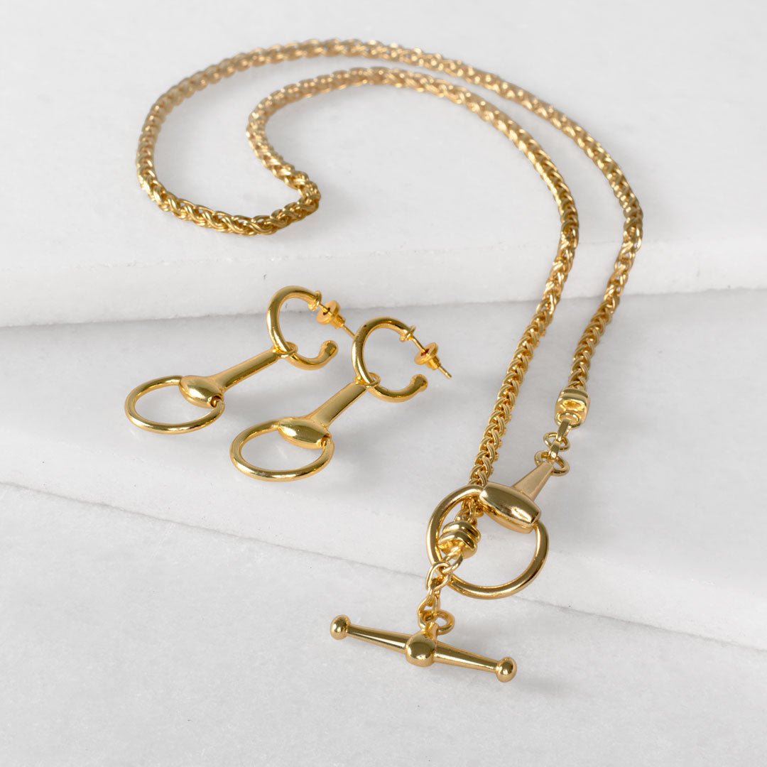 Odeza - Wrap Around Horse Bit Bracelet in Gold