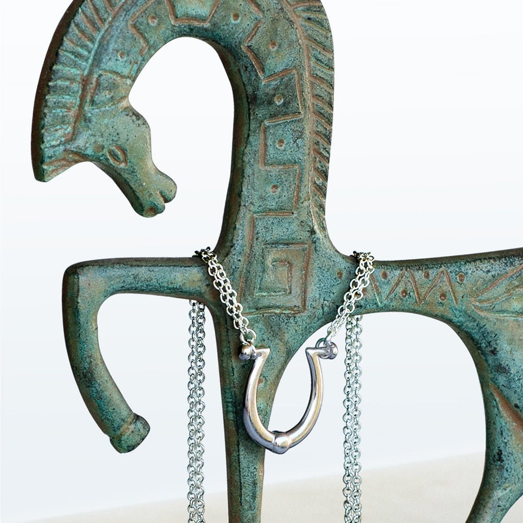 Omega - Equestrian Horseshoe Necklace in Silver