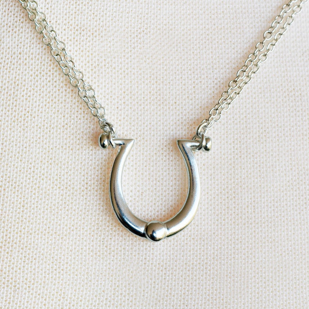 Omega - Equestrian Horseshoe Necklace in Silver