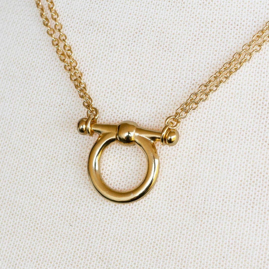 Orion - Equestrian Horse Bit Necklace in Gold