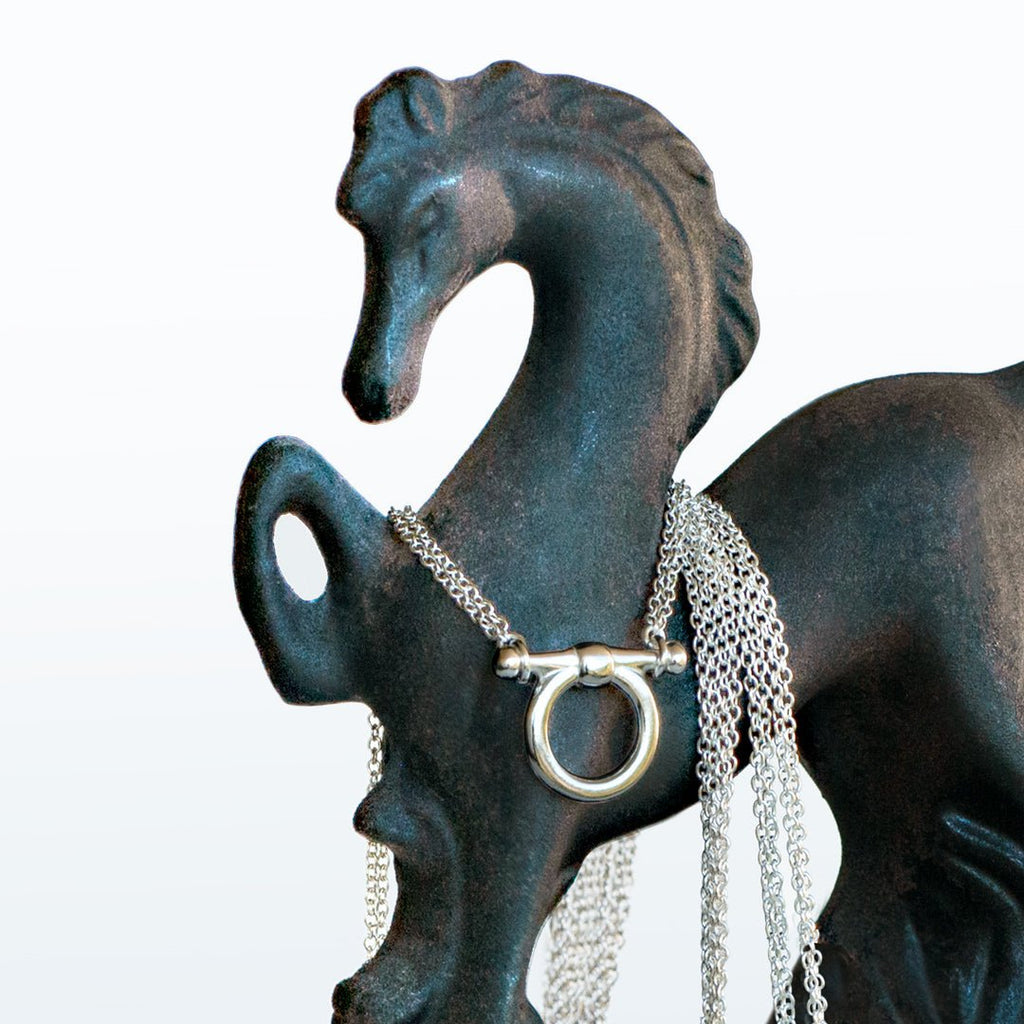 Orion - Equestrian Horse Bit Necklace in Silver