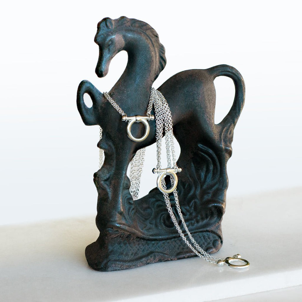 Orion - Equestrian Horse Bit Necklace in Silver