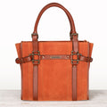 Paddock -  Halter Tote Luxury Leather Handbag in Cognac on Cognac