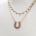 Prism - Amethyst Equestrian Horseshoe Necklace Or Choker