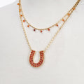 Prism - Carnelian Equestrian Horseshoe Necklace Or Choker