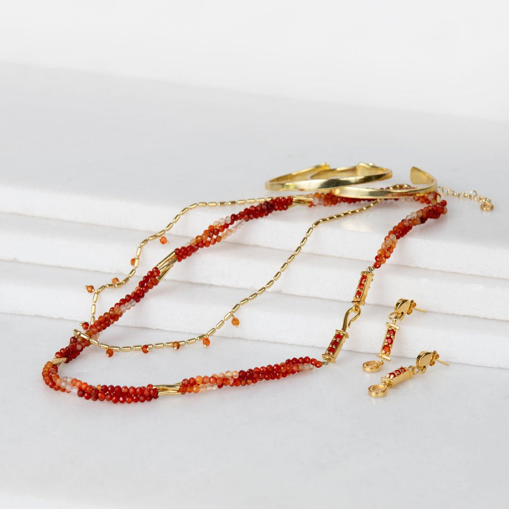 Prism - Linea Carnelian Equestrian Earring