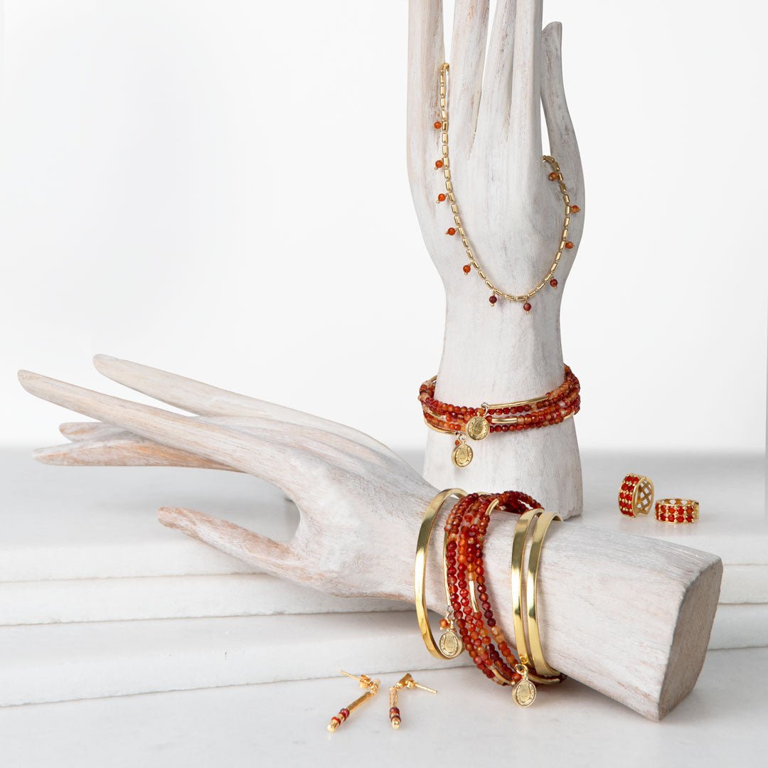 Prism - Linea Carnelian Equestrian Earring
