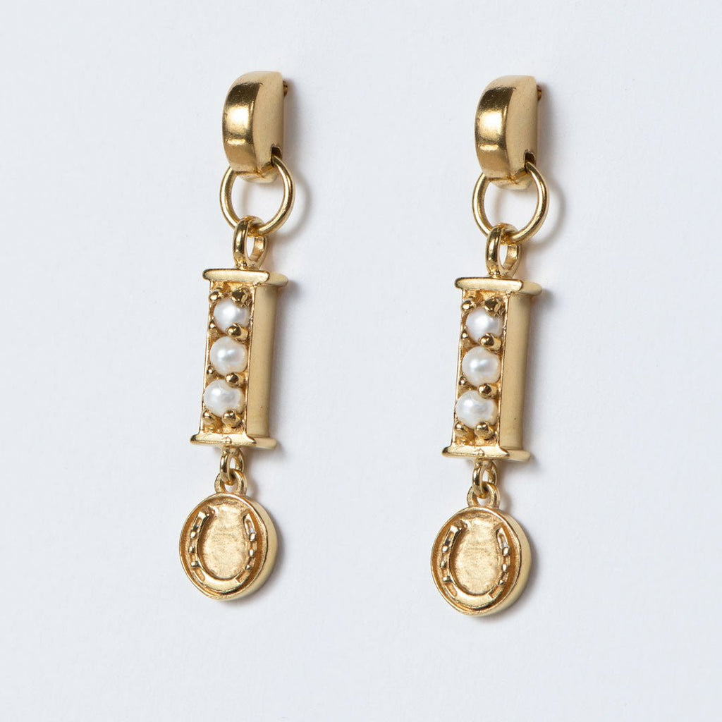 Prism - Pearl Pave Horseshoe Earring