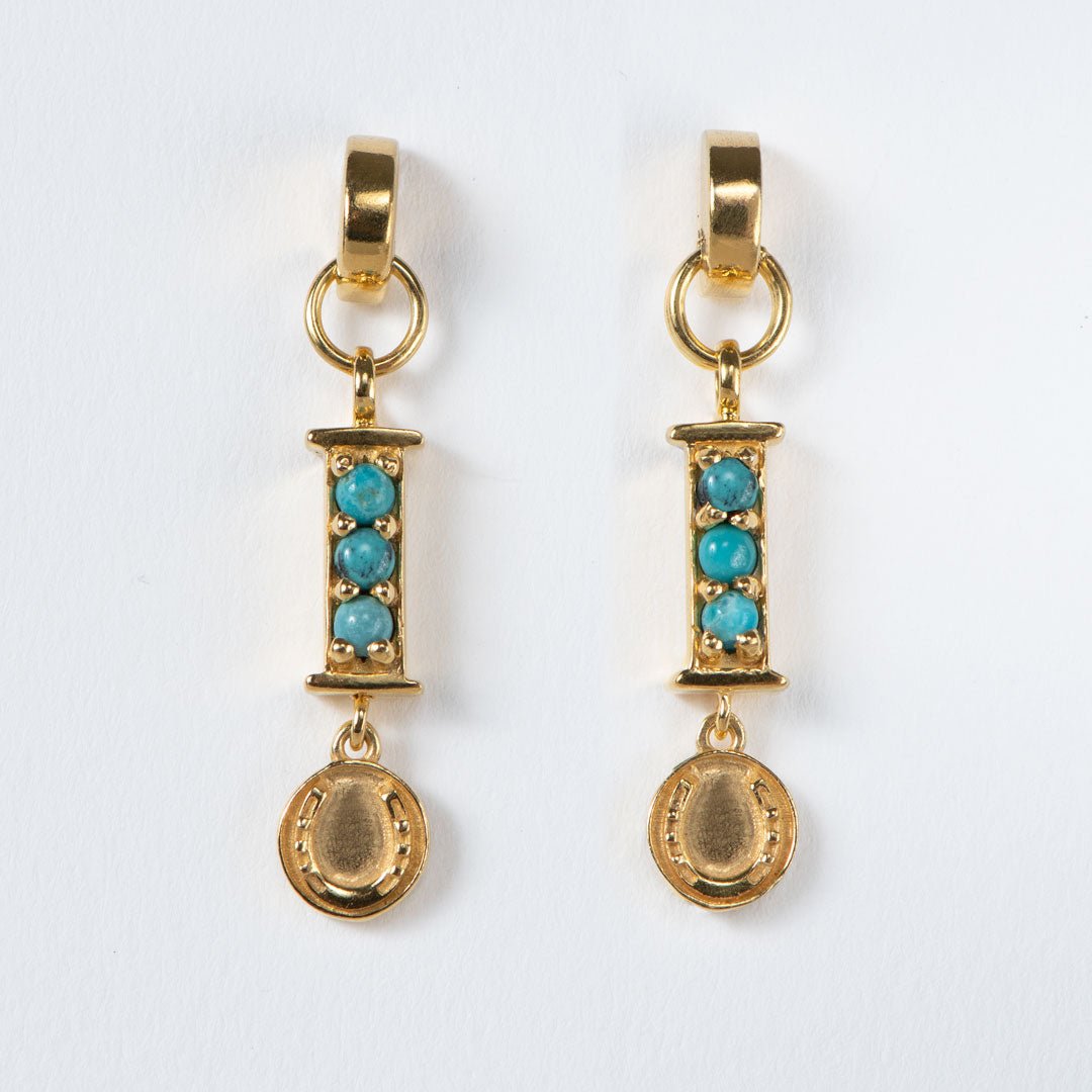 Prism - Turquoise Horseshoe Coin Earring