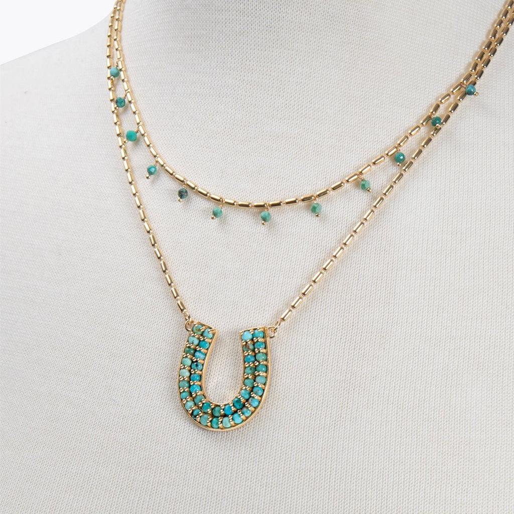 Prism - Turquoise Horseshoe Coin Equestrian Bracelet