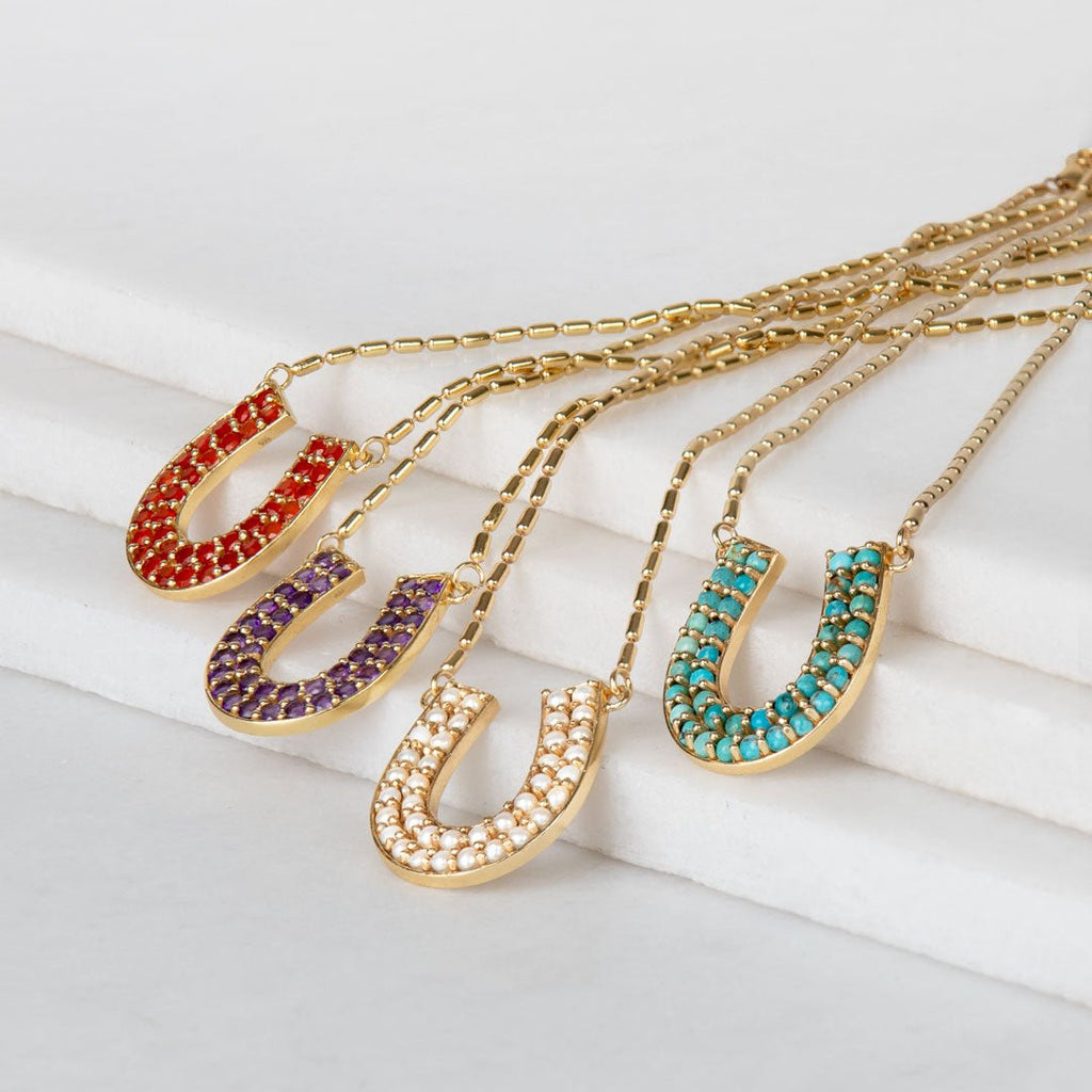 Prism - Turquoise Horseshoe Coin Earring