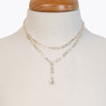 Roxy - Paperclip Chain w/ Horseshoe Coin - Large Link in Silver