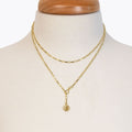 Roxy - Paperclip Chain w/ Horseshoe Coin - Petite Link in Gold