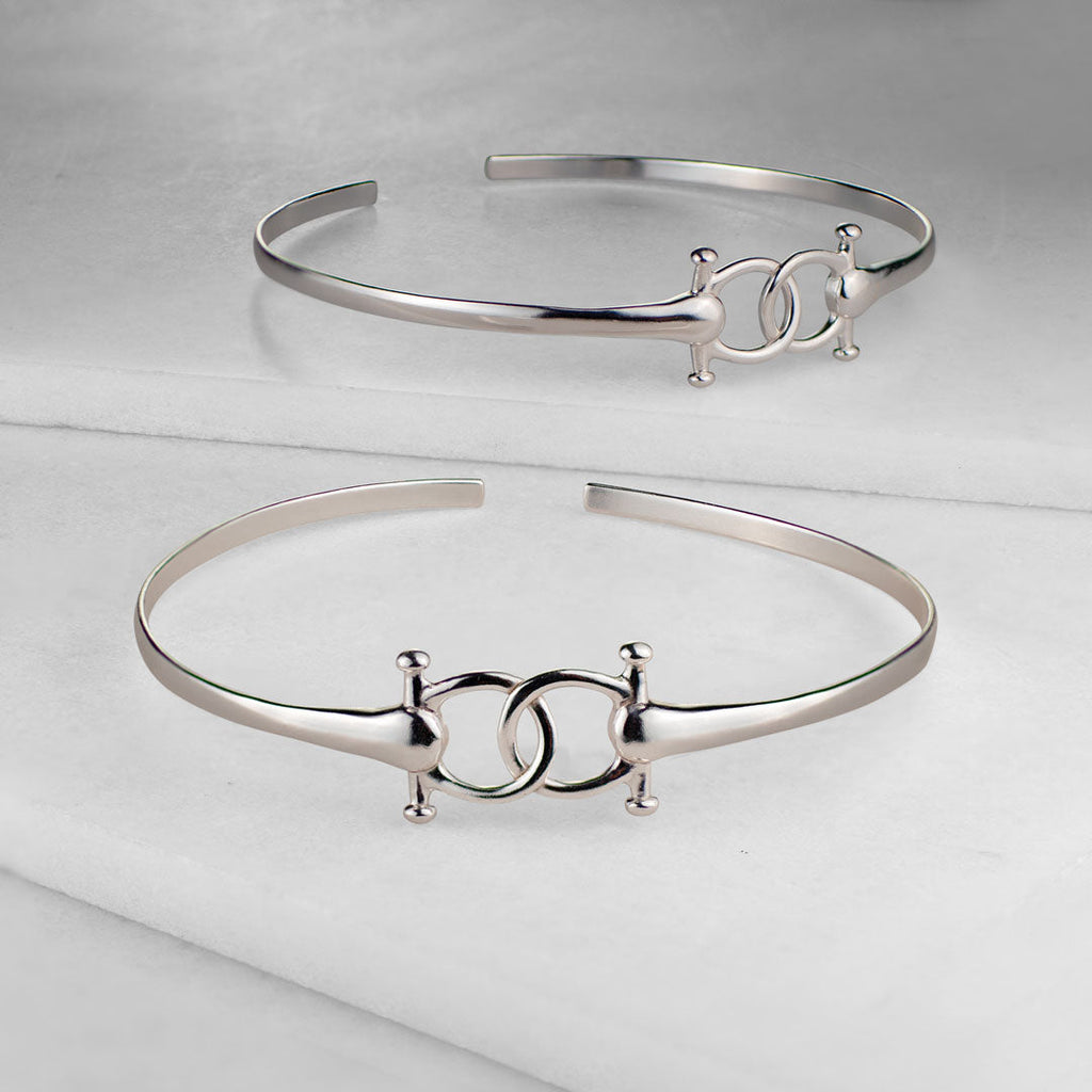 Talisman - Equestrian Horse Bit Choker Necklace in Silver