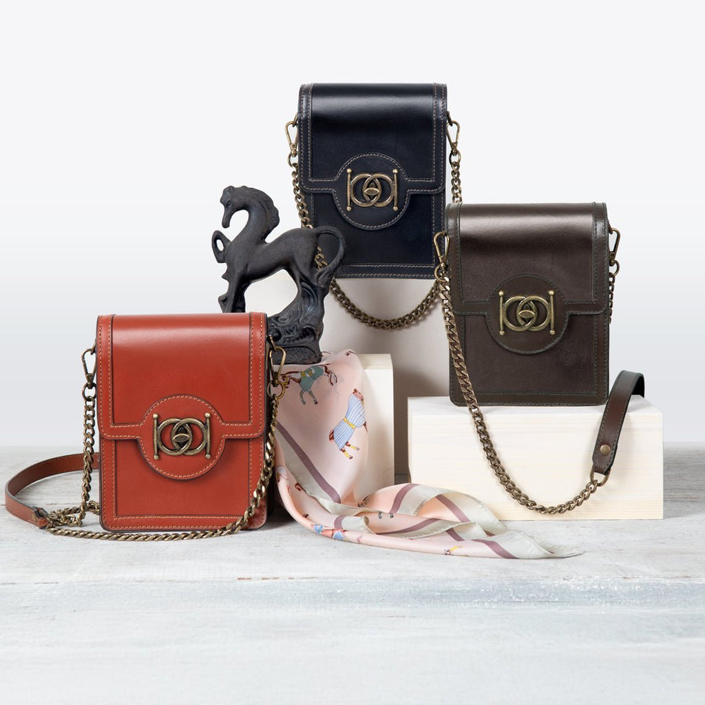 Talisman - Horse Bit Lock Phone Bag in Brown