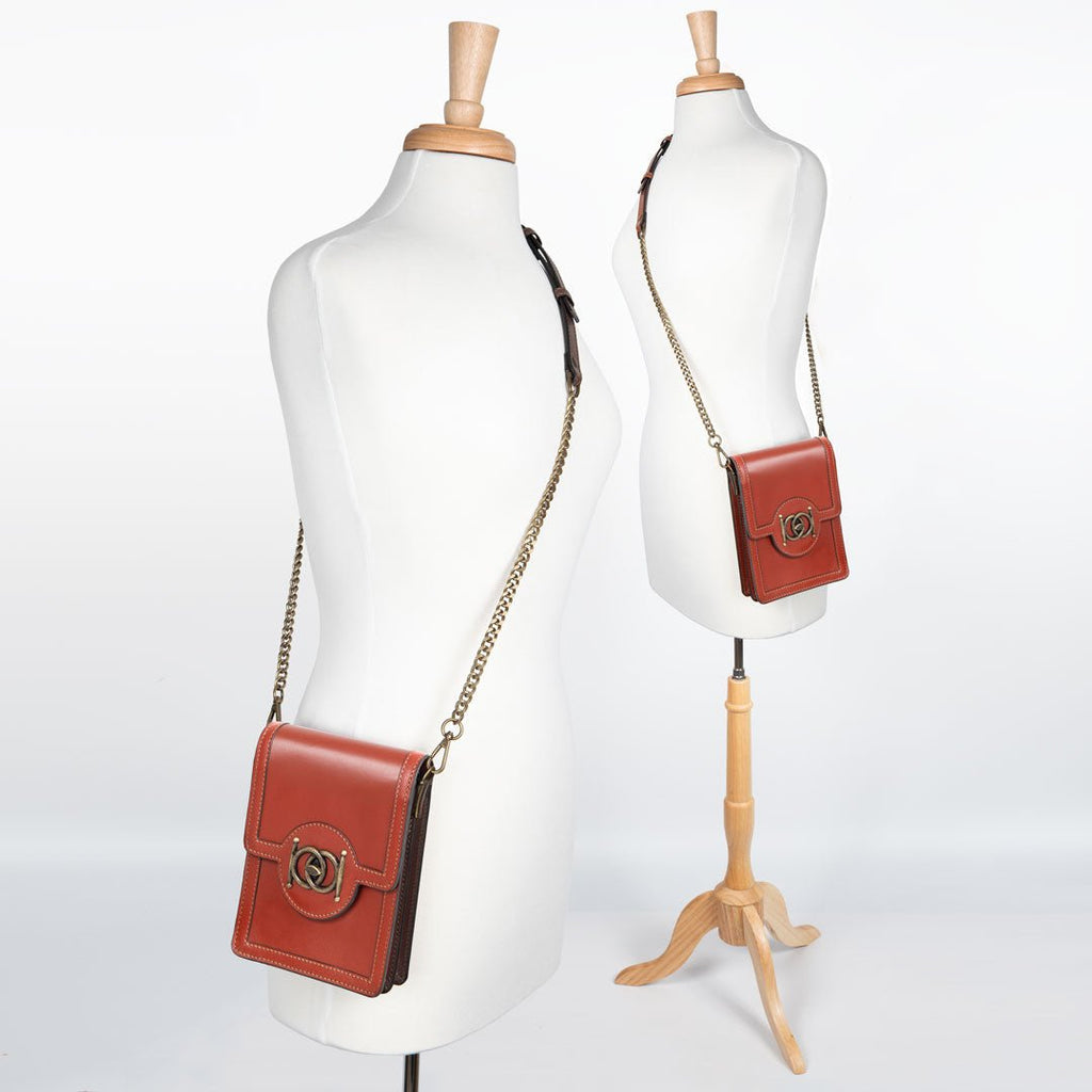 Talisman - Horse Bit Lock Phone Bag in Cognac