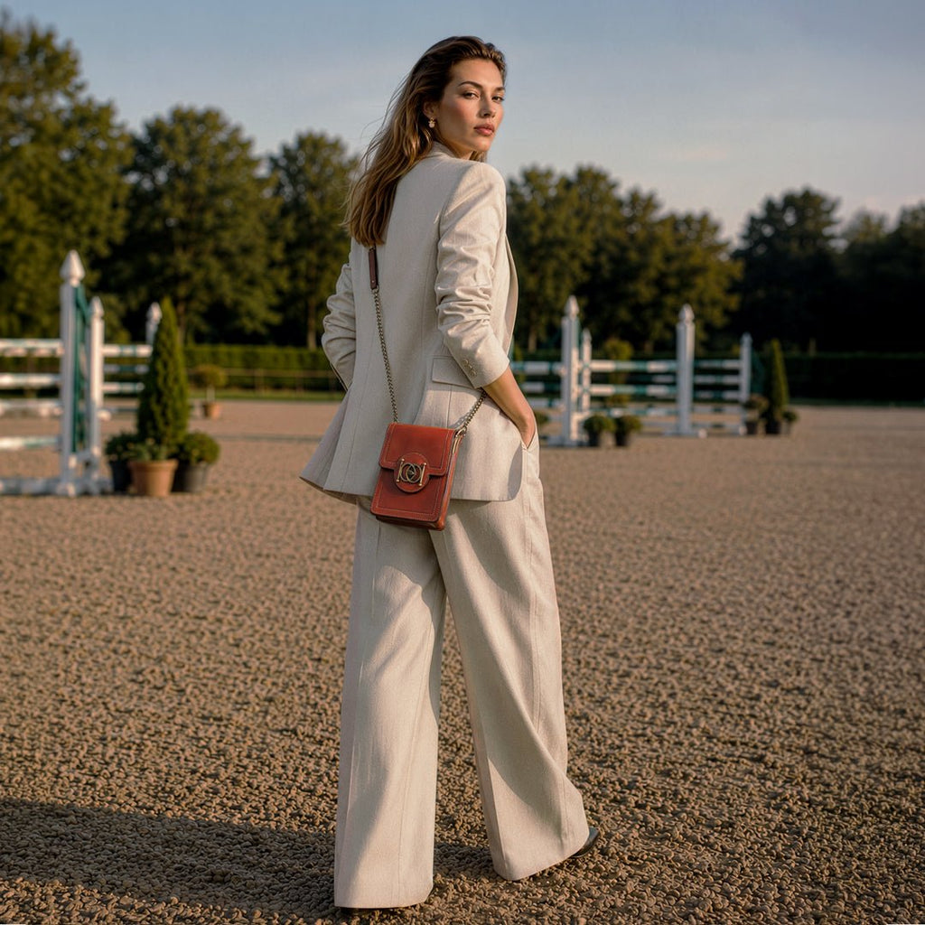 Talisman - Horse Bit Lock Phone Bag in Cognac