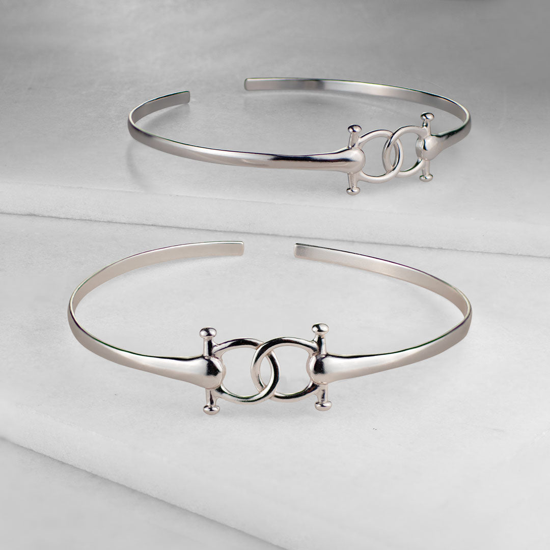 Talisman - Equestrian Horse Bit Bracelet in Silver
