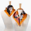 Troie - Stylized Equestrian Scarf in Tangerine