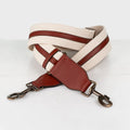 Web/Leather - Cognac on Ivory Guitar Strap